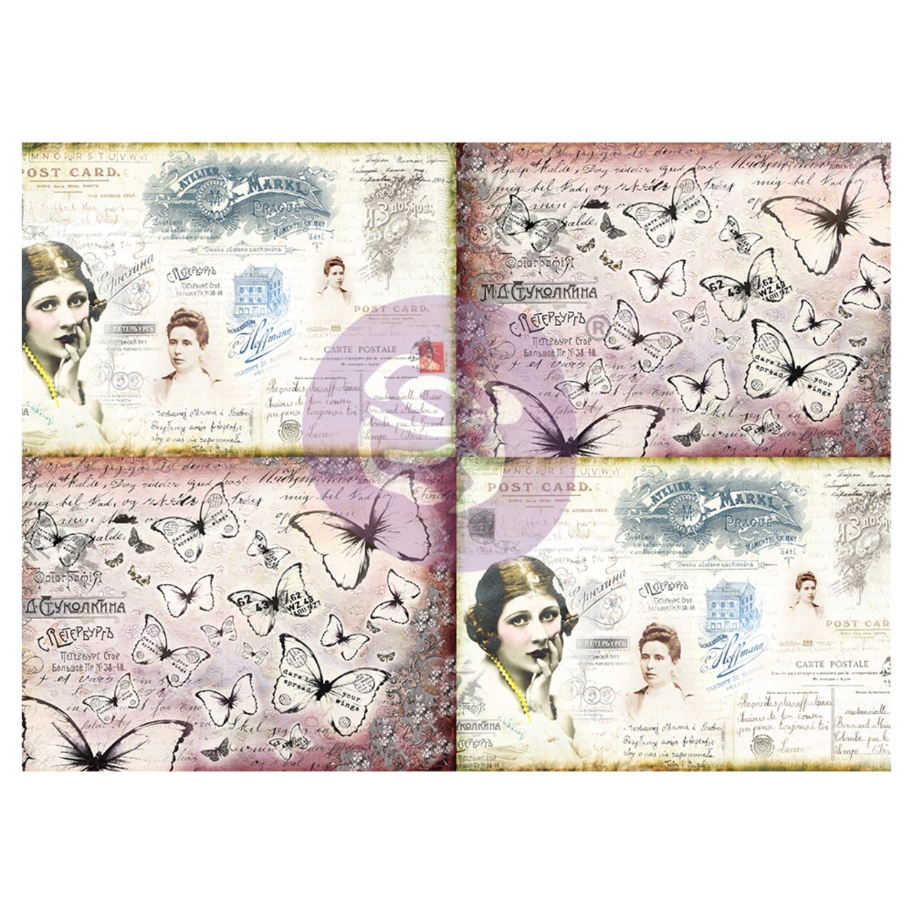 Prima Marketing Inc Art Daily - Decorative Paper Journaling Minis - Ladies' World - 6 Sheets, 70Cmx50Cm 655350968229